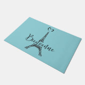 「Bienvenue」(ようこそフランスの) ドアマット (アングル)