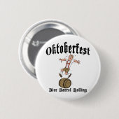 Bierのバレルの圧延のオクトーバーフェスト 缶バッジ (正面&裏面)