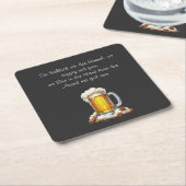 Bier so suffig  スクエアペーパーコースター (アングル)