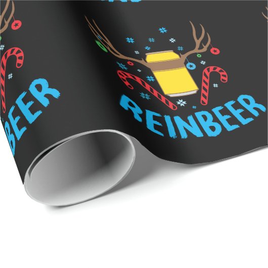 Bier und Rentieren ugly Weihnachten Reinbeer ラッピングペーパー (ロールコーナー)