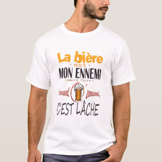 biere ennemi lache fuir humour alcool citation dro tシャツ