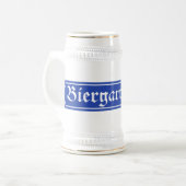Biergartenの印、Bayern、ドイツ ビールジョッキ (正面左)