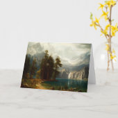 Bierstadtシエラネバダスグリーティングカード カード (黄色い花)