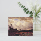 Bierstadt – ロッキー山脈の雷雨 ポストカード (スタンド正面)