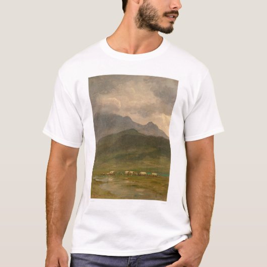 Bierstadt (0101A)著幌馬車 Tシャツ (正面)