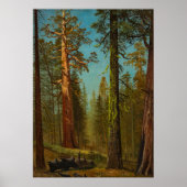 Bierstadt Giant Sequoia Forest Painting ポスター (正面)