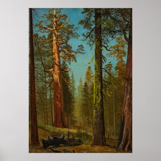 Bierstadt Giant Sequoia Forest Painting ポスター (正面)