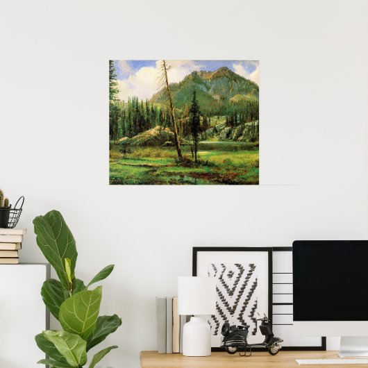 Bierstadt - Sierra Nevada Mountains, ポスター (ホームオフィス)