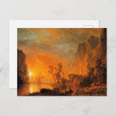 Bierstadt - Sunset in the Rockies ポストカード (正面/裏面)
