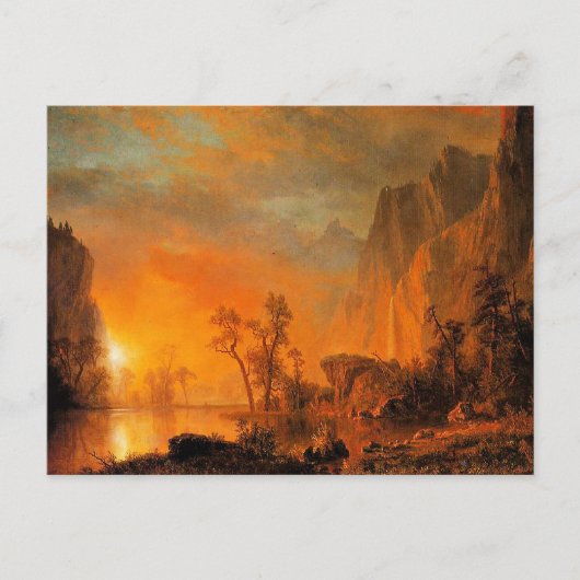 Bierstadt - Sunset in the Rockies ポストカード (正面)