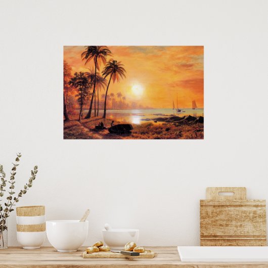 Bierstadt - Tropical Landscape ポスター (キッチン)