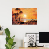 Bierstadt - Tropical Landscape ポスター (ホームオフィス)