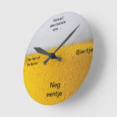 Biertje Klok ラウンド壁時計 (傾斜)