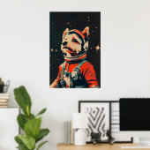 Biewer Terrier Astronaut Poster, Biewer Terrier ポスター (ホームオフィス)