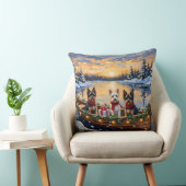 Biewer Terrier Christmas Boat Holiday クッション (椅子)