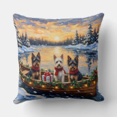 Biewer Terrier Christmas Boat Holiday クッション (裏面)