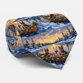 Biewer Terrier Christmas Boat Holiday ネクタイ (ロール)