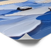 Biewer Terrier Christmas Boat Holiday ポスター (角)