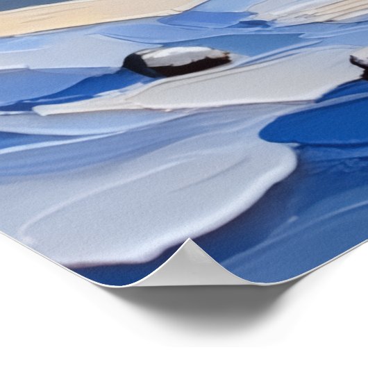 Biewer Terrier Christmas Boat Holiday ポスター (角)