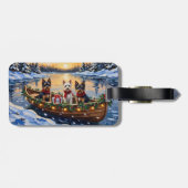 Biewer Terrier Christmas Boat Holiday ラゲッジタグ (裏面横)