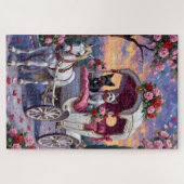 Biewer Terrier Dog Valentine's Day ジグソーパズル (横)