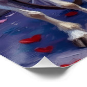 Biewer Terrier Dog Valentine's Day ポスター (コーナー)