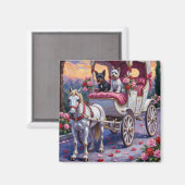 Biewer Terrier Dog Valentine's Day マグネット (正面/裏面)