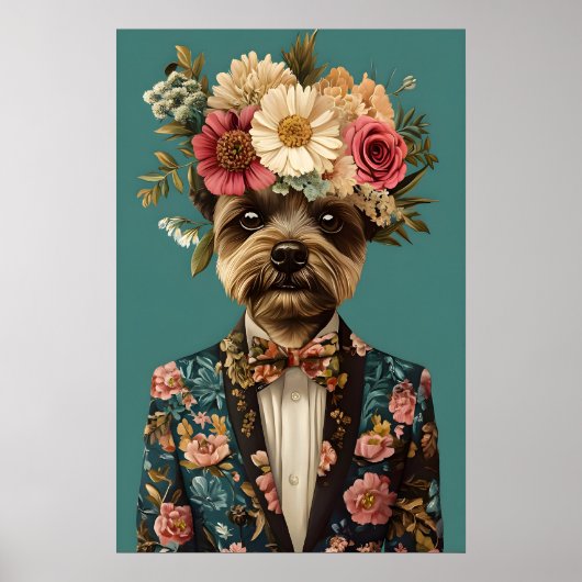 Biewer Terrier In Suit Poster, Biewer Terrier ポスター (正面)