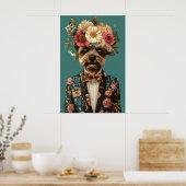 Biewer Terrier In Suit Poster, Biewer Terrier ポスター (キッチン)