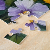 Biewer Terrier Pansy Garden Art ジグソーパズル (側面)