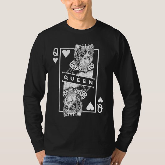 Biewer Terrier Queen Of Hearts  Dog  Pop Tシャツ (正面)