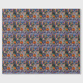 Biewer Terrier Trick-or-Treating Halloween Costume ラッピングペーパー (フラット)