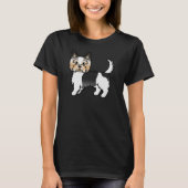 Biewer Terrier Yorkshireかわいい漫画の犬 Tシャツ (正面)
