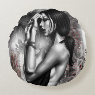 Biffey Round Throw Pillow ラウンドクッション