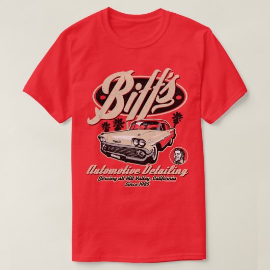 Biffsの自動詳細クラシック擦り切れた Tシャツ (デザイン正面)