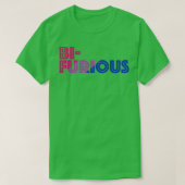 Bifurious Bicurious Bisexual Bi Tシャツ (デザイン正面)