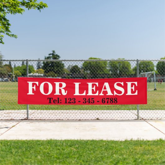 BIG はっきりした FOR LEASE SIGNAGE BANNER 実在 ESTATEサイン 横断幕 (インサイチュ)