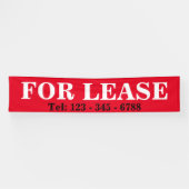 BIG はっきりした FOR LEASE SIGNAGE BANNER 実在 ESTATEサイン 横断幕 (横)
