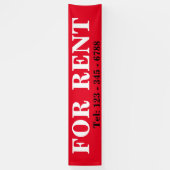 BIG はっきりした FOR RENT SIGNAGE BANNER 実在 Estate Sign 横断幕 (縦)