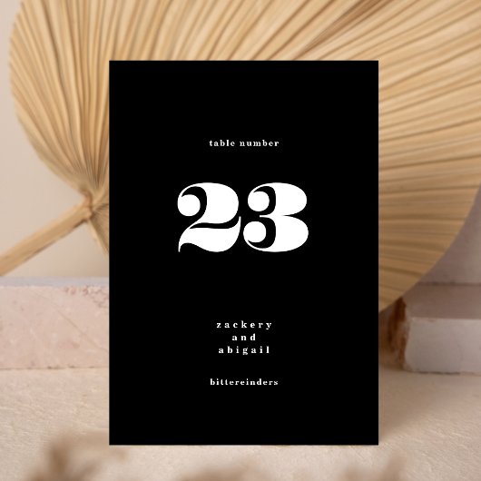 BIG はっきりした Premium White Black結婚's テーブルナンバー
