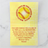 BIG、パーソナライズされたソフトボールサンキューカード、3サイズ カード (内部)