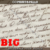 BIG - 手書き風カリグラフィック背景 薄葉紙