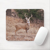 Big and Beautiful Buck Deer Antlers in Winter マウスパッド (マウス)