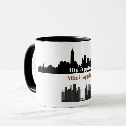 Big Apple! Mini-apple! 11-oz Ceramic mug マグカップ (正面左)