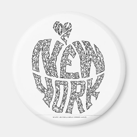 BIG APPLE - NEW YORK by NICHOLAS マグネット (正面)