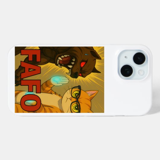 Big Attitude Cat & Dog Phone Case – Unbothered Case-Mate iPhoneケース (裏面 (横))