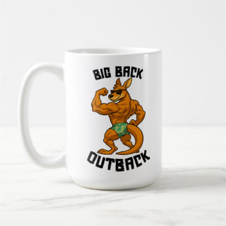 Big Back Outback – Funny Kangaroo Gym Workout, コーヒーマグカップ