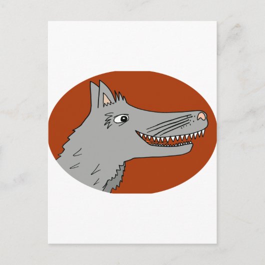 BIG BAD WOLF漫画のストーリーブック赤い乗馬フード ポストカード (正面)