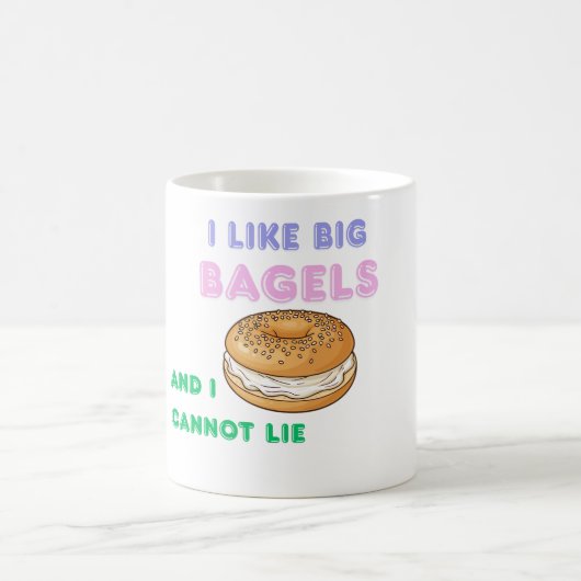 Big Bagels Funny Breakfast Shirt コーヒーマグカップ (中央)