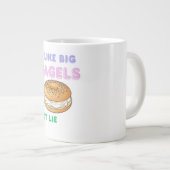 Big Bagels Funny Breakfast Shirt ジャンボコーヒーマグカップ (正面右)